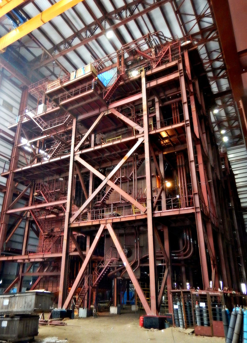Каркас первого котла на Сахалинской ГРЭС-2, Фото: energybase. ru